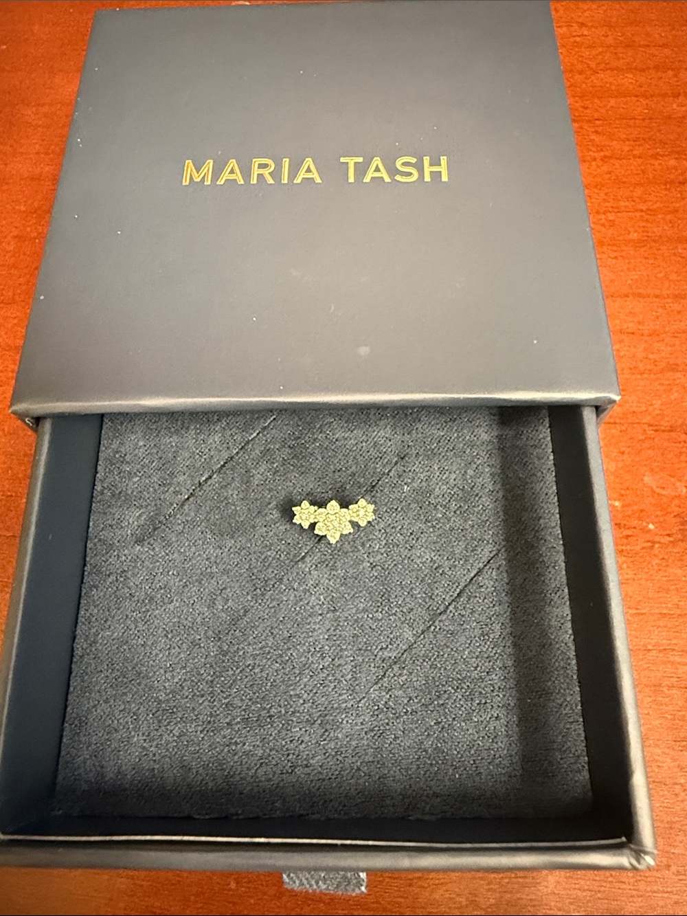 Maria Tash White Gold Floral Cluster Stud Earring